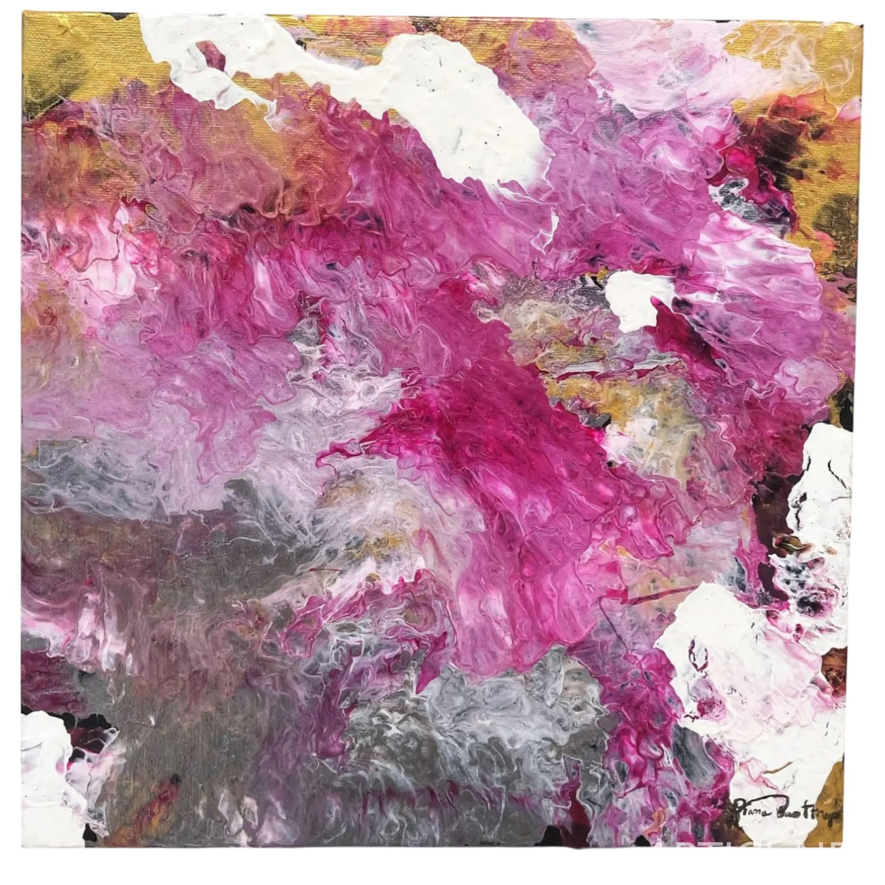 Pink abstract flowers in spring